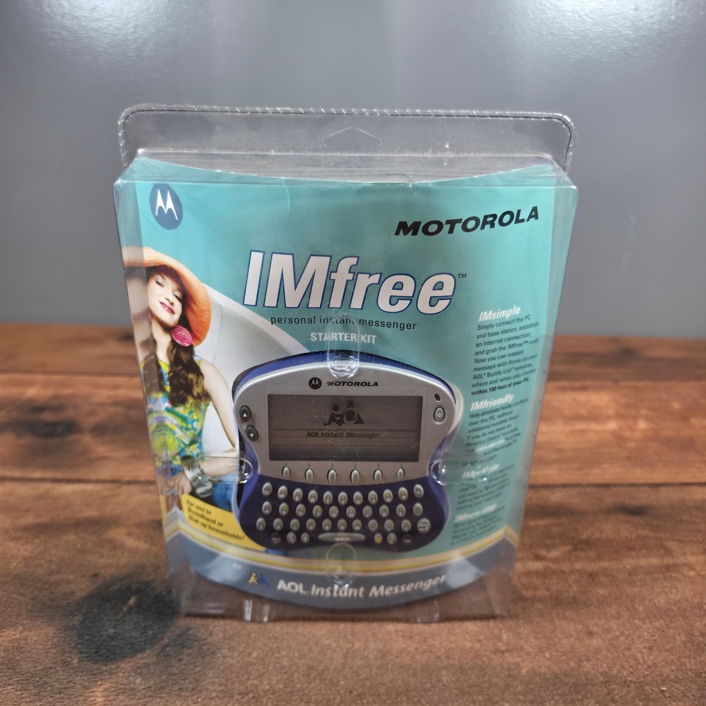 Motorola IMfree Personal Instant Messenger OS Blue New AOL AIM Starter Kit